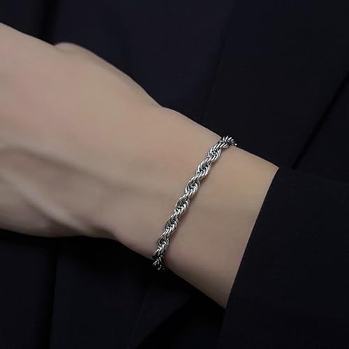 925 Sterling Silver Plated Heart Charm Bracelet for Women - Dainty Chain Love Gift Idea - style: Style11