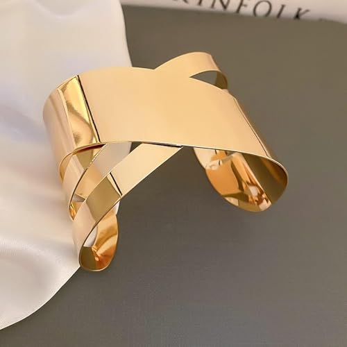 Chunky Gold Cuff Bracelet Chunky Bangles for Women Non Tarnish Modern Gold Jewelry Gifts trendy fashion fall fashion jewelry womens fashion - color: F-Bohemian style bracelet
