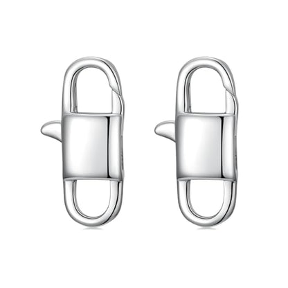 925 Sterling Silver Double Opening Lobster Clasp, Necklace Bracelet Anklet Jewelry Extender Clasp for DIY Jewelry Making (Style 2-2pcs) - style: style 2-2pcs