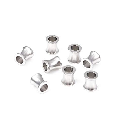 Stainless Steel Spacer Beads 8x9mm Loose Charm Caps Beads for DIY Jewelry Making 10pcs with 5mm Hole - color: 8x9mm 5mm