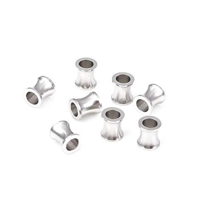 Stainless Steel Spacer Beads 8x9mm Loose Charm Caps Beads for DIY Jewelry Making 10pcs with 5mm Hole - color: 8x9mm 5mm