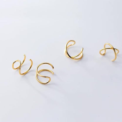 Ear Cuffs for Women Non Piercing Ear Cuff Earrings Non Pierced Cartilage Earrings Adults Christmas Stocking Stuffers Trendy Gifts 2025 - color: 5Pcs Gold Ear Cuffs