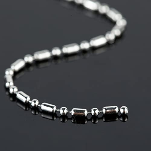 UMAOKANG 32.8 Feet Silver Ball Bead Chain for Jewelry Making 1.5mm Stainless Steel Beaded Chain Roll with Matching Connectors Bulk Men Women Necklace Choker DIY Jewelry Supplies - color: 1.5mm silver ball