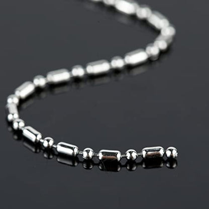 UMAOKANG 32.8 Feet Silver Ball Bead Chain for Jewelry Making 1.5mm Stainless Steel Beaded Chain Roll with Matching Connectors Bulk Men Women Necklace Choker DIY Jewelry Supplies - color: 1.5mm silver ball