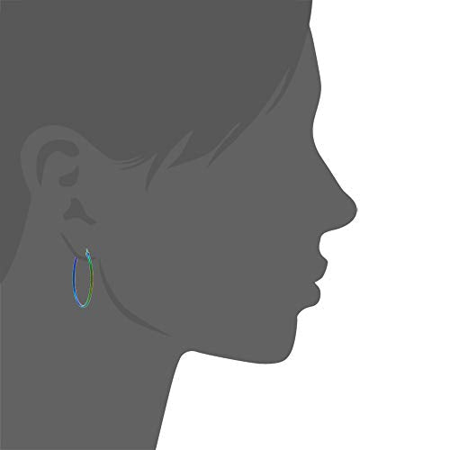 Rounded Hoops Earrings (20mm-60mm Diameter) - color: Rainbow 40mm