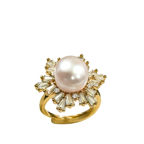 Women's pearl jewelry set, including earrings ring and necklace, pearl necklaces for women，suitable for all seasons, as a bride and bridesmaid gifts