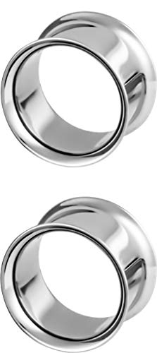 Forbidden Body Jewelry Ear Gauges, Ear Tunnels, Tunnels For Ears, Surgical Steel Mirror Finish Double Flared Tunnel Plug Earrings - style: 2pcs: 19mm (3/4")