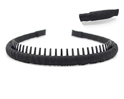 JOBAND black women's headbands fashion hair accessories tooth comb hairbands for women non slip hair hoops headband suitable for ladies and girls (Pack of 4) | thick headbands for women,Non-Slip hair accessories.hair hoop Suitable Daily Use,Spa,Parties an