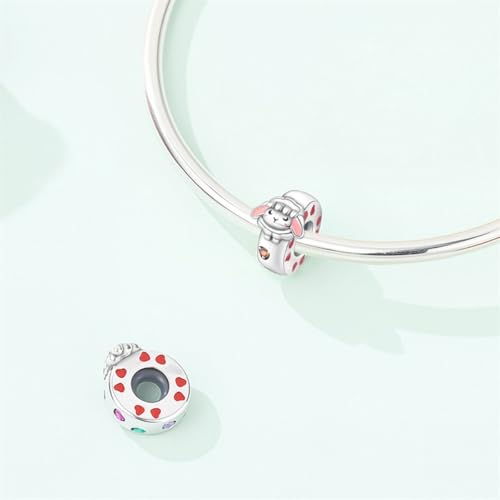 2pcs Stopper Spacer Beads for Pandora Bracelets, Sterling Silver Cross Ladybug Clip Spacer Charms For Bracelet DIY Jewelry Gift - color: Lamp
