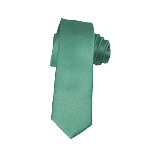 K. Alexander Skinny Ties - Multiple Solid Colors - Classic 2" width - color: Aqua Green
