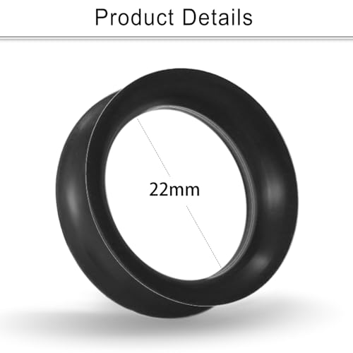 Cisyozi 10G-50mm Thin Silicone Gauges for Ear Flexible Double Flare Gauges Tunnels Expander Stretching Gauge Earlets Plugs Gauges Kit Earlets Retainer Same Sizes 3 Colors - style: Size: 22mm = 7/8 inch