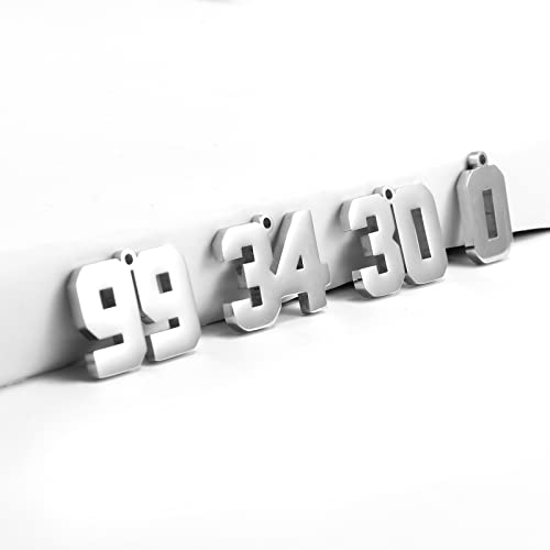 Personalized Number Necklaces for Mens,Stainless Steel Number Pendant Chain | Athletes Jersey Number Necklace;Baseball Basketball Football Sport Teams;Birthday Graduate Gift;Womens Mens Player - color: Silver, style: 12 Silver