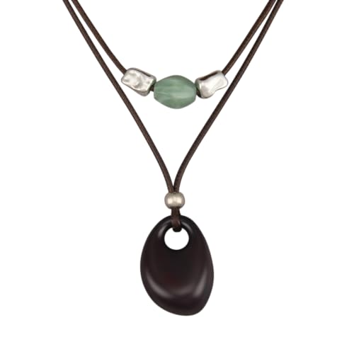 Chunky Pendant Necklace for Women Vintage Boho Necklaces Choker Layered Statement Necklaces Bohemian Jewlery Gifts - style: Bohemian Pendant Necklaces Women