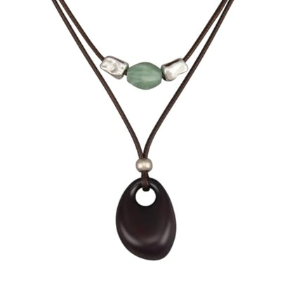 Chunky Pendant Necklace for Women Vintage Boho Necklaces Choker Layered Statement Necklaces Bohemian Jewlery Gifts - style: Bohemian Pendant Necklaces Women