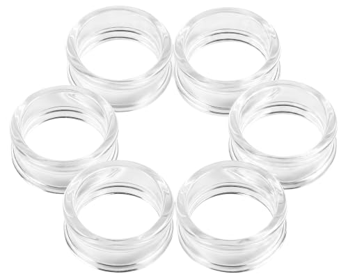6G-50mm Acrylic Hollow Gauges for Ear lightweight Tunnels Clear Double Flared Ear Flesh Plugs Tunnels Earrings for Women Men - color: 30mm = 1 3/16 inch = 1.18 inch
