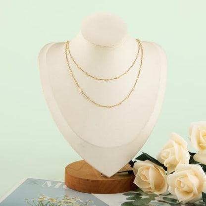 KYUNHOO 5M Gold Plated Jewelry Making Chains Embossed Stick Chain Links | Thin Craft Chains on Spool 304 Stainless Steel Gold Chain for Handcraft DIY - color: Stick Gold
