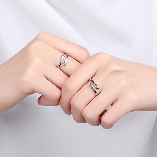 To My Daughter Hug Ring For Hope Rings, Inspirational Stainless Steel Engarved With Always With You Message Adjustable Ring for Women Non Tarnish Jewelry Gift for Her Birthday Christmas - color: Hug-Daughter