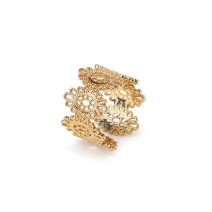 Valentines Rings for Women, Non Tarnish Chunky Wedding Ring Set, Adjustable Bohemian Statement Ring - style: Gold Sunflower Style