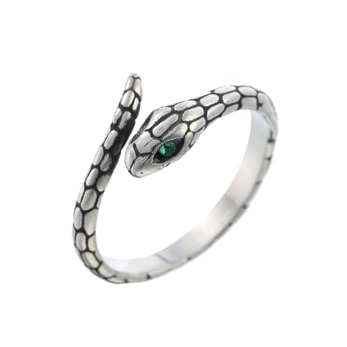 Snake Ring 316L Stainless Steel Pinky Ring - Pink, Modern, Cocktail Party