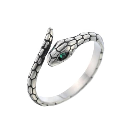 Snake Ring 316L Stainless Steel Pinky Ring - Pink, Modern, Cocktail Party