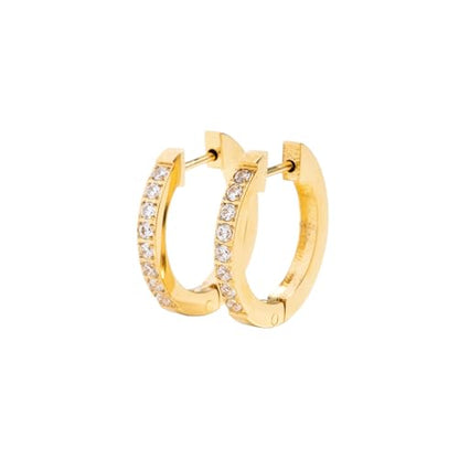 Pip Pop Gold Endless Hoops - Hypoallergenic, Waterproof, 18K Gold PVD - color: Gem Hoop