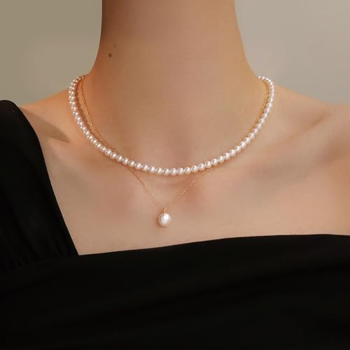 White Genuine Freshwater Cultured Pearl Necklace For Women And Men | Full Sizes from 3mm to 14mm Freshwater Pearls, AAA Grade & Above, A Love Gift Choice For Anniversaries And Birthdays - size: 5-6mm 16in