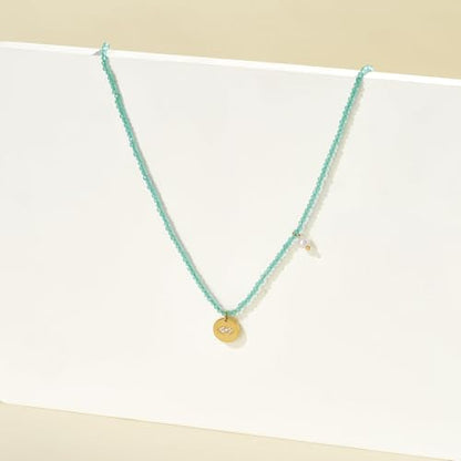 KissYan Beaded Choker Necklace for Women, Colorful Natural Gemstones Pearl Choker 14K Gold Plated Pendant Healing Crystal Necklace Handmade Stone Jewelry Gift | 14K Gold Plated Pendant Necklaces, Natural Gemstones Pearl Choker, Healing Crystal Chain, Hand