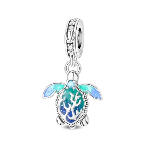925 Sterling Silver Charms for Bracelets and Necklaces Beads Jewelry Charms for Women - color: Glow in the Dark Sea Turtle Charms