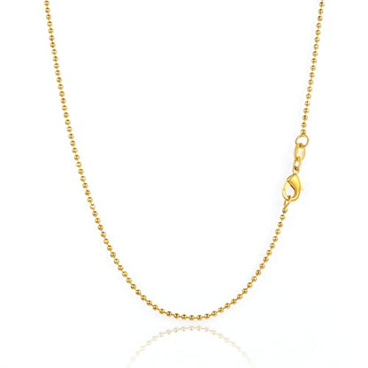 14K Gold Plated Paper Clip Chain Link Necklace Satellite Chain Necklace for Women - color: Dainty Ball Chain
