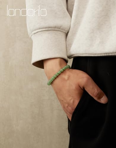 Natural Stone Beaded Bracelets for Men Women, 4mm 6mm 8mm | Healing Crystal, Protection Gemstone, Gift Packaging with Energy Card, Stretch Jewelry, Replacement Beads Included, 18 Stone - color: Green Aventurine(Wealth & Success), size: 6mm