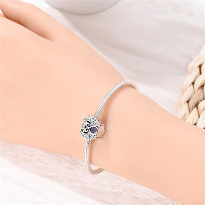 CYCUFF 925 Sterling Silver Charms Suitable for Charm Necklaces, Bracelet Pendants Beads Jewellery Gift for Women - color: Romantic Classical Moonlight Beads