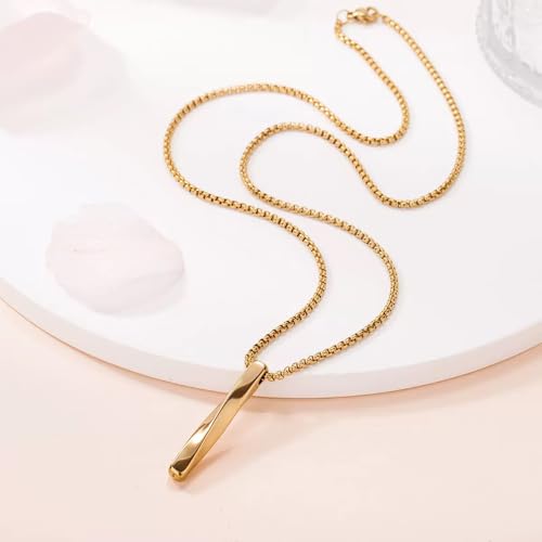 FANASY Natural Gemstone Pendant Necklace for Men Healing Crystal Pendant Adjustable Black Rope Necklace Jewelry Gifts for Women Men - color: Steel-Golden