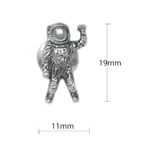 Men’s Tie Tack Tie Pin with Chain – Classic Lapel Pin Accessory for Dress Shirts, Suits & Formal Wear - style: Astronaut