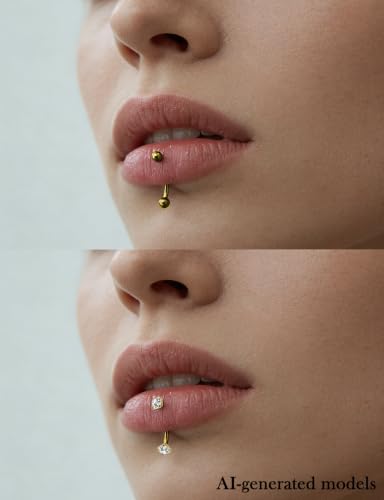 16G Eyebrow Rings Rook Piercing Jewelry 316L Surgical Steel Curved Barbells Vertical Lip labret Snake Eyes Piercing Jewelry Tongue Small Belly Ring 6mm 8mm 10mm Silver Black Gold - color: Gold