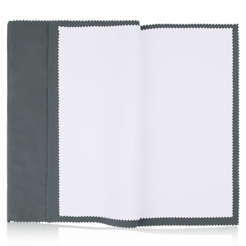 2PC X-Large 12x10'' Double Layer Jewelry Polishing & Buff Cloths (Grey) | Safe Ingredient No Harm, Works on Silver, Gold, Effective Removing Tarnish yet Gentle, Durable Safe Reusable All in One