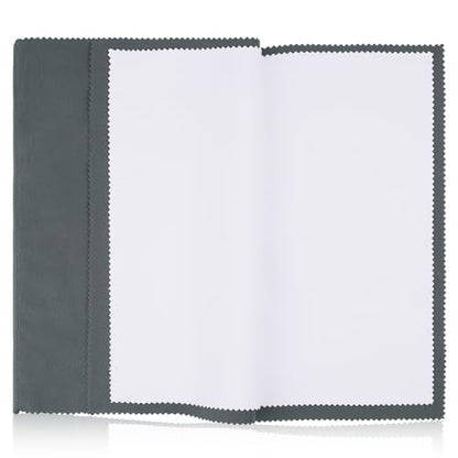 2PC X-Large 12x10'' Double Layer Jewelry Polishing & Buff Cloths (Grey) | Safe Ingredient No Harm, Works on Silver, Gold, Effective Removing Tarnish yet Gentle, Durable Safe Reusable All in One