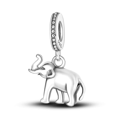 925 Silver Charm for Bracelets Animal Pet Insect Series Women Jewelry Gift - color: Silver Elephant