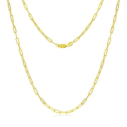 14K Gold Filled Paperclip Chain Necklace for Women – Hypoallergenic Tarnish Resistant Layering Necklace – 16 to 22 Inch - color: Paperclip 16" - 2.5mm