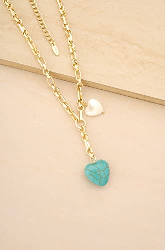 Ettika Lariat Necklace for Women. Gold Drop Necklace, Necklaces for Women. 18K Gold or Rhodium Plated Chain. Trendy Jewelry - color: N2452 Gold