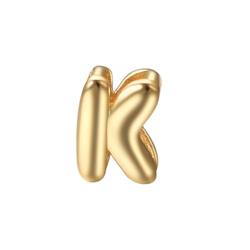 Initial Pendant Gold DIY Name Necklace Accessories Suitable for 1mm Chain - style: Letter-K