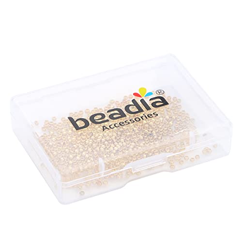 14K Gold Plated Round Spacer Beads 2mm 600pcs for Jewelry Making Findings Non Tarnish - color: 14K Gold, size: 2mm