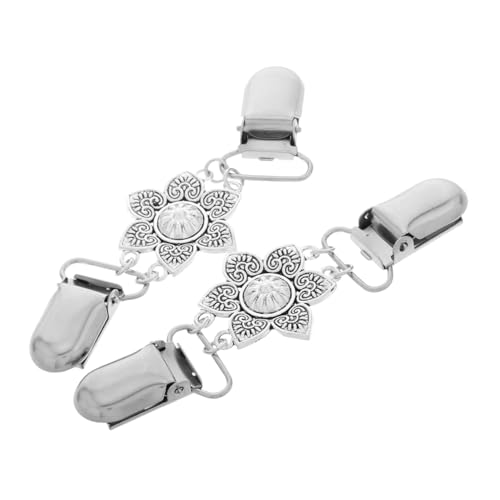 COLLBATH 2pcs Elegant Retro Cardigan Sweater Shawl Clips Women's Scarf Buckle Secure Collar Chain Clips