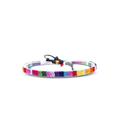 Made by Nami Surfer Anklet for Men and Women Waterproof and Adjustable Surfer Ankle Bracelet String Ankle Bracelet Beach Accessory for Ethnic Hippie Style - color: Rainbow