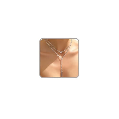 Otxas Lariat Necklace for Women Long Y Shaped Necklaces for Women Drop Necklace Y Shaped Jewelry - color: Style 3