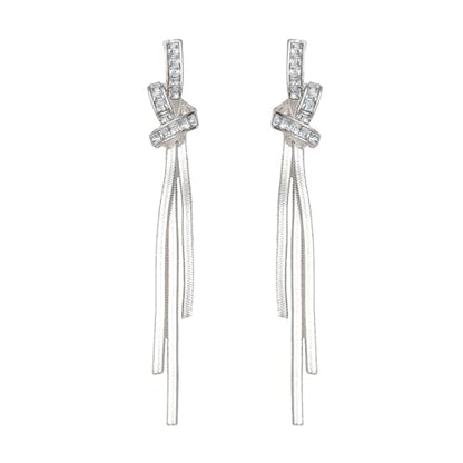 Gold Long Dangle Drop Earrings for Woman,Punk Sleek Metal Chain Tassel Earrings 70s/80s Disco Outfits Accessories Jewelry - color: 6:Silver