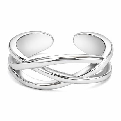 Silver Toe Rings Adjustable Open Cuff Toe Ring Set for Women Vintage Knot Band Non Tarnish Toe Jewelry for Toes Women and Men Adjustable Foot Rings