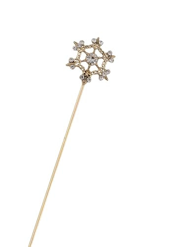 Alilang Women's Elegant Vintage Hat Pin Bendable Long Needle Lapel Pins Brooches on Hair Hat Scarf - color: 1pc Clear