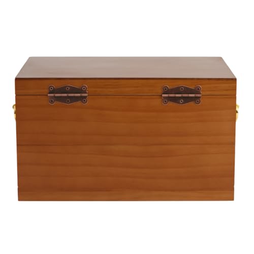 FEECOZ Wooden Jewelry Box Organizer with 2 Drawers, Lock and Key, Multiple Compartments for Rings, Necklaces, Bracelets, Jewelry Boxes for Women