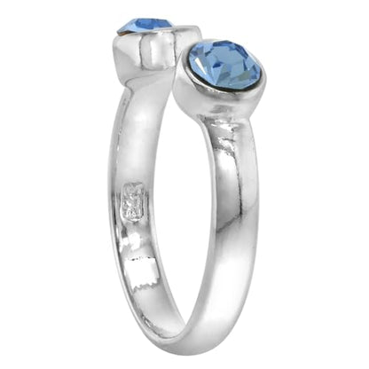 Sterling Silver Birthstone Colors Crystal Toe Ring for Women Open Top Midi Ring Knuckle Ring Adjustable sizes 2 to 4 - style: Alexandrite