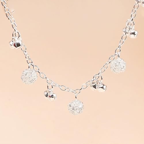 925 Sterling Silver Plated Heart Charm Bracelet for Women - Dainty Chain Love Gift Idea - style: Style9